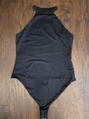 Black Halter Bodysuit